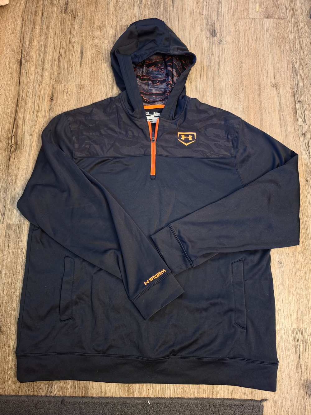 Under Armour Men's Hooded Pullover with Orange Accents